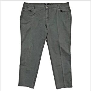 Lafayette 148 - Women's 18 Mercer Capri Jeans Loden Green NWOT